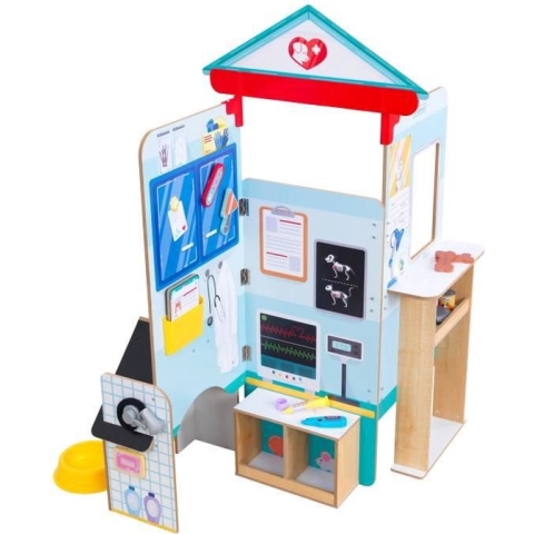 KidKraft Let's Pretend™ Huisdierendokter pop-up met 18 accessoires