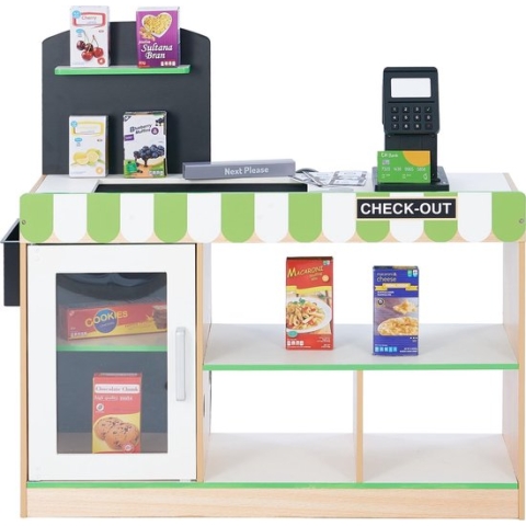 Teamson Kids Kassier - Kinderspeelgoed - Rollenspel Speelgoed - Groen/Hout