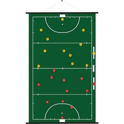Sportec Coachbord Hockey Oprolbaar Magnetisch 52 X 74 Cm