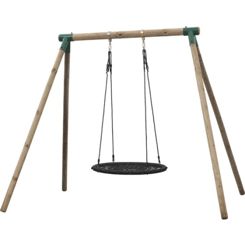Houten nestschommel 100cm - SwingKing Chantal compleet