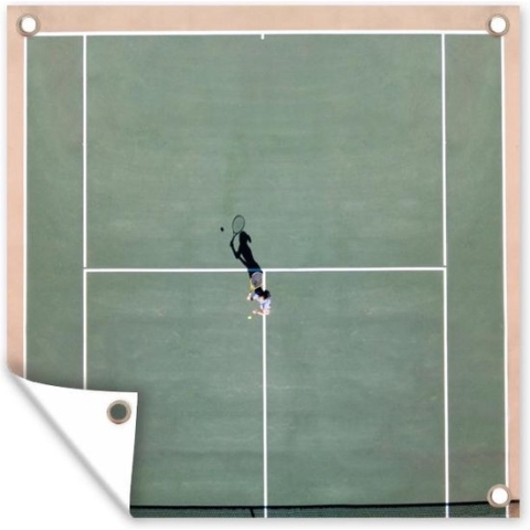 Tuin poster Tennis - Veld - Groen - 200x200 cm