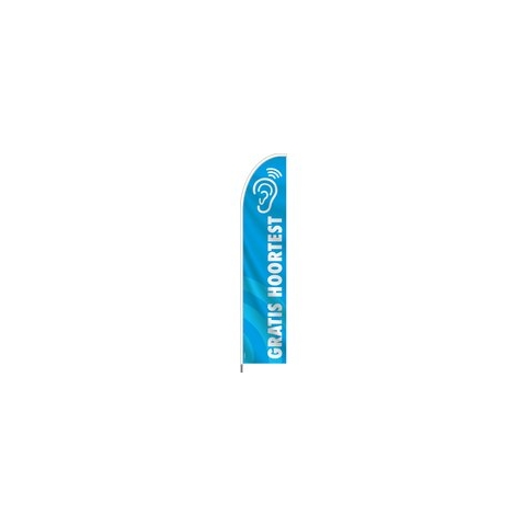 Beachflag - Gratis Hoortest - Vlag + Hengelsysteem + Draagtas - Actievlag.nl