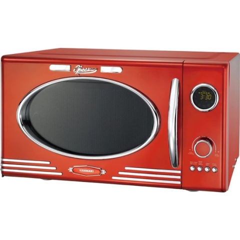 Melissa 16330129 - Elektronische magnetron met grill, 23L, 800 W, metallic rood