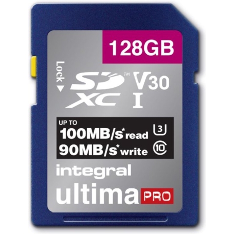 Geheugenkaart Integral SDXC V30 128GB