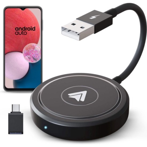 Carme Luxe Android Auto Dongle - Draadloos Android Auto - 2023 Nieuwste Model - Zwart