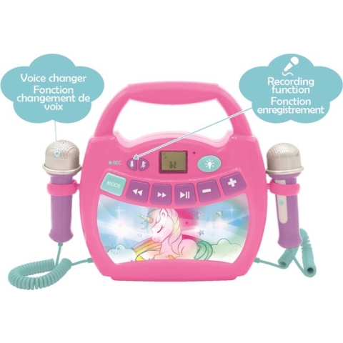 Unicorn Karaokeset met microfoons