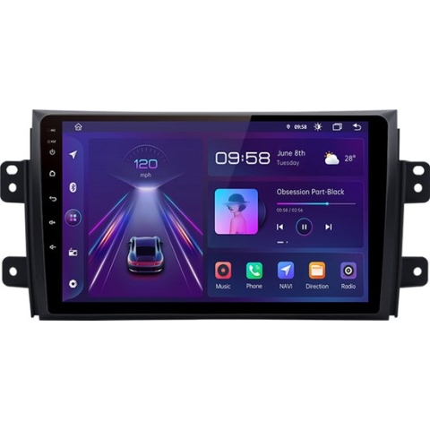 Suzuki SX4 2006-2013 Fiat Sedici 2005-2014 Android 10 navigatie en multimediasysteem 1+16GB