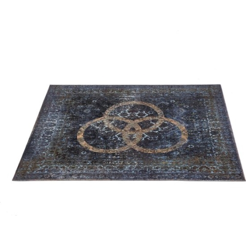 DRUMnBASE vintage persian 185x160cm Bonzo - Drumtapijt, kleur: Bonzo (blauw 'John Bohnam') - Blauw