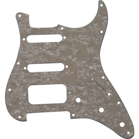 Fender Modern Pickguard Strat HSS Aged White Pearl 4-Ply 11-Hole - Pickguard
