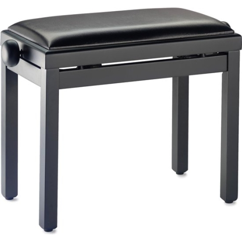 Stagg PB39 BKM SBK - Pianobank, zwart mat, zwarte vinyl zitting - zwart (mat)