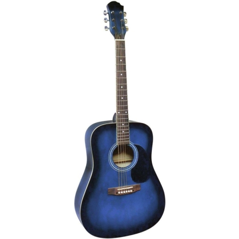 MSA CW185 Blauwe akoestische western/folkgitaar van MSA