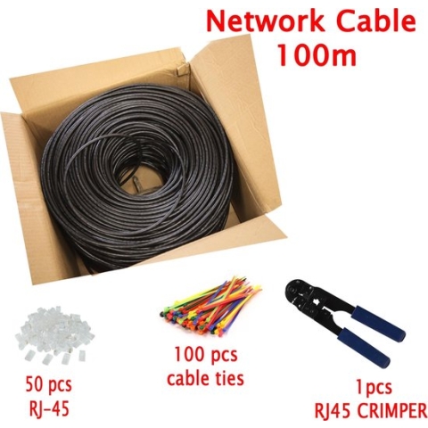 Multi-Kabel 1 - Cat 6 UTP-kabel - RJ45 - 100 m - Zwart
