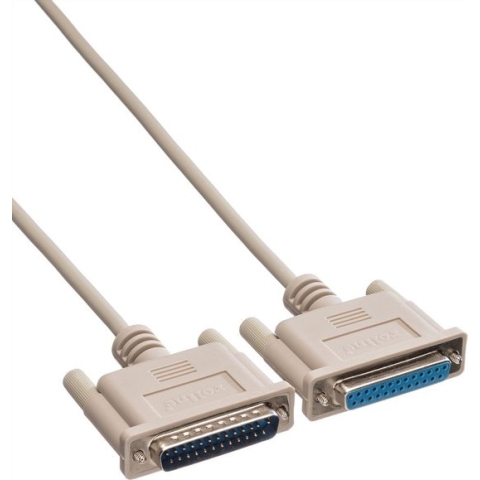 Premium seriële RS232 verlengkabel 25-pins SUB-D (m) - 25-pins SUB-D (v) / gegoten connectoren - 20 meter