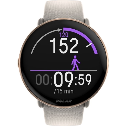 Polar Ingite 3 - Fitness Smartwatch & GPS Activity Tracker - Greige/ Gold - S-L