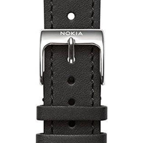 Nokia Leren bandje - Withings Steel HR (36mm) - Zwart