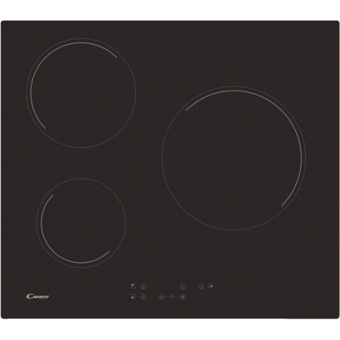 Candy CH63CT - Vitroceramic HOB - 5500W - 3 Foci - Black