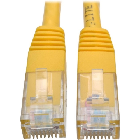 Tripp-Lite N200-015-YW Premium Cat5/5e/6 Gigabit Molded Patch Cable, 24 AWG, 550 MHz/1 Gbps (RJ45 M/M), Yellow, 15 ft. TrippLite