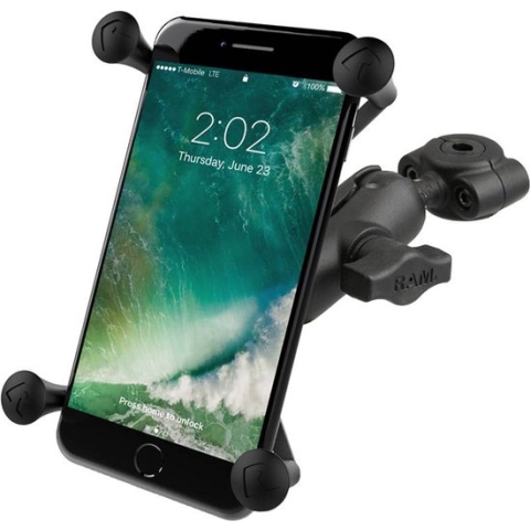 Torque™ large smartphone motorspiegelset met X-Grip RAM-B-408-37-62-A-UN10 - Kort