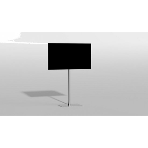 TV vloerstatief SQUARE 150 Design Tv standaard Geborsteld RVS 32-65”