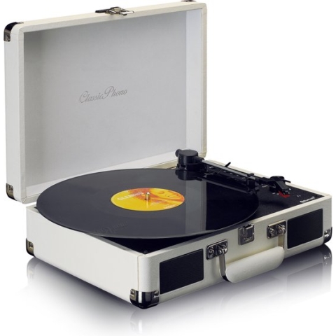 Classic Phono TT-115CR - Retro Platenspeler met Bluetooth en 2 ingebouwde Speakers - Crème