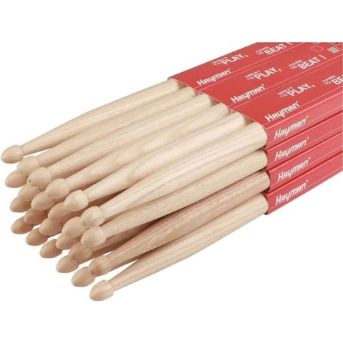 Drumstokken 2-B Hayman HAY-302-B Hickory 12-paar