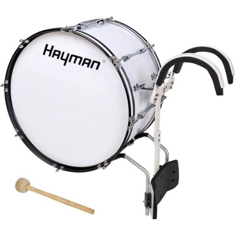 Grote trom / Overslagtrom Hayman MDR-2612 Wit met aluminium harnas