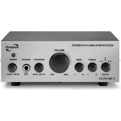 Dynavox CS-PA1 MK2 kleine versterker 60 watt in het zilver