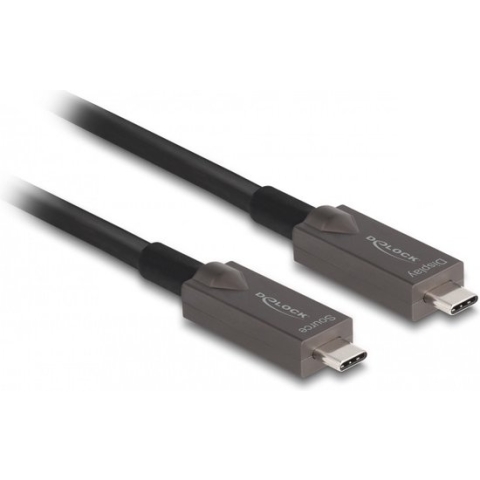 DeLOCK 84147 video kabel adapter 8 meter USB Type-C Zwart
