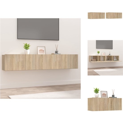 vidaXL TV-meubel - praktische televisiekasten - 80 x 30 x 30 cm - Kleur- sonoma eiken