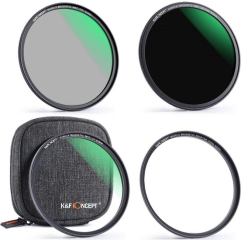 K&F Concept Magnetic Filterkit 49mm ND1000 + CPL + UV + Magnetisch Adapterring