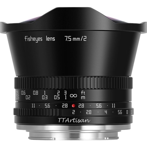 TT Artisan - Cameralens - 7,5 mm F2.0 APS-C voor Fuji FX-vatting