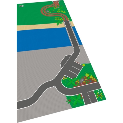 BrickMaps 32337005 - City - River - Speelmat voor LEGO - Formaat 3x7 bouwplaat