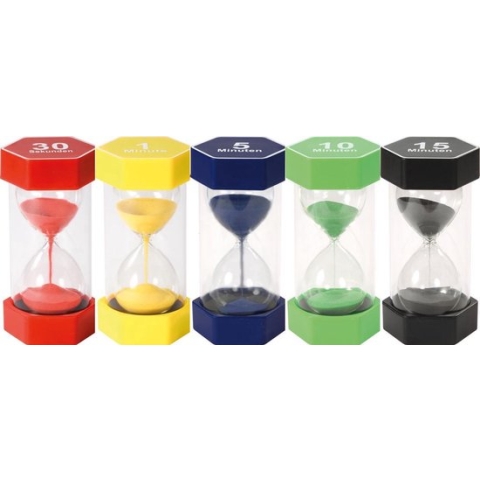 Zandlopers voor kinderen (set van 5 stuks)