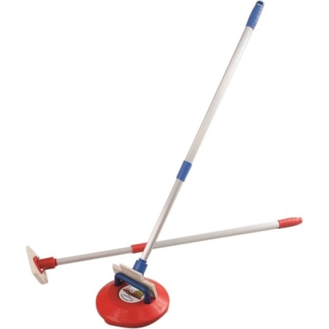 New Age Indoor Curling | Schuifstokken Set 2 Stuks, Rood/Blauw