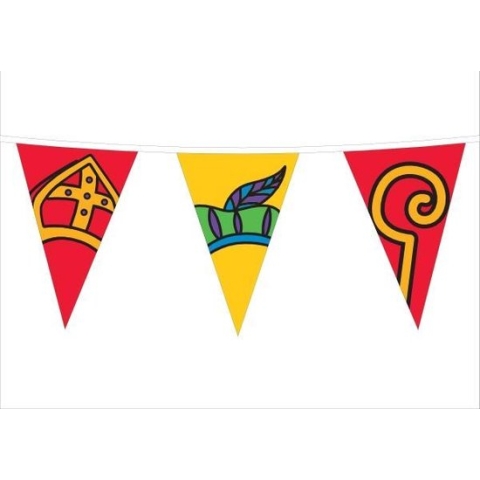 Vlaggenlijn Sinterklaas - 10 meter | Brandvertragend