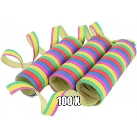 Gekleurde serpentine 100 rollen - Multi - Brandvertragend !!!