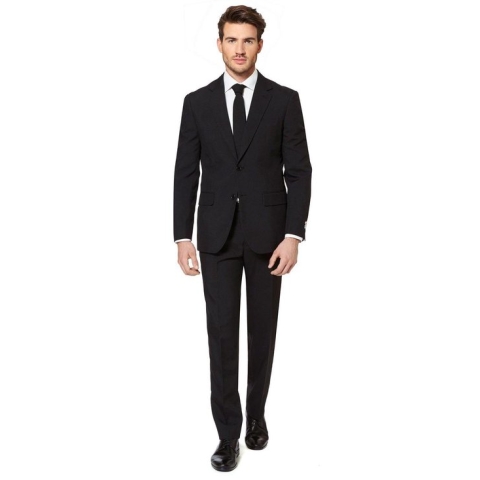OppoSuits Black Knight - Mannen Zomer Kostuum - Zwart - Feest - Maat 52