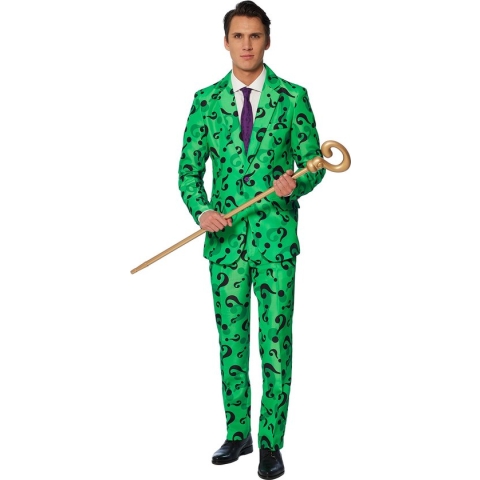 Suitmeister The Riddler™ - Heren Pak - Batman DC Comics - Paars - Maat S