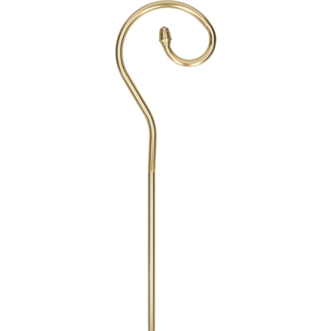 Luxe Sinterklaas krul staf - 203 cm - metaal - sint/piet - Sinterklaas kostuum accessoires