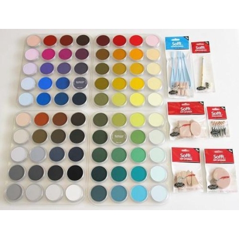 PAN PASTEL - verfset - 80 kleuren - inclusief benodigdheden