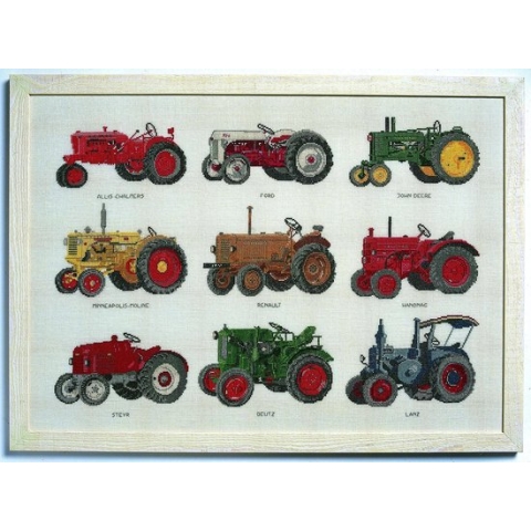 Borduurpakket oude tractors van Permin