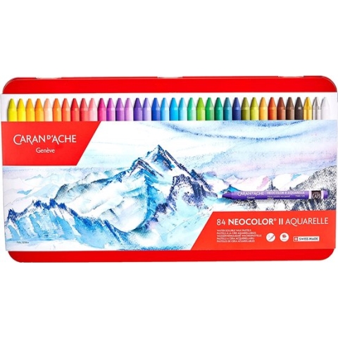Caran d'Ache Neocolor II - wateroplosbare wax pastels - set van 84 kleuren