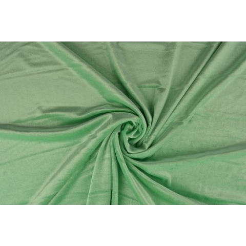 35 meter stretch fluweel - Mintgroen - 93% polyester - 7% elastaan