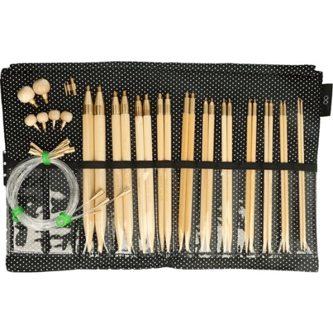 Seeknit Shirotake verw. rondbreinaaldenset STD zwart.