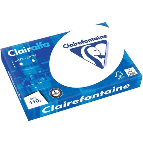 Kopieerpapier Clairefontaine Clairalfa A3 110gr wit 500vel - 4 stuks