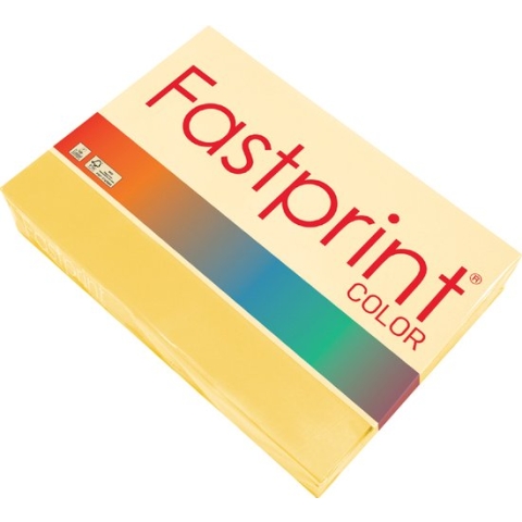 Kopieerpapier Fastprint A4 80gr diepgeel 500vel - 5 stuks