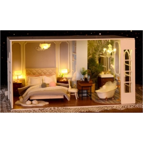 Miniatuurhuisje - bouwpakket - Miniature huisje - bedroom & Bathroom