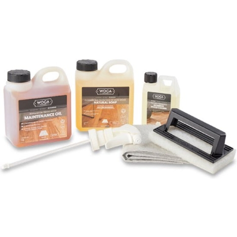 Woca Onderhoudsbox Naturel  Complete set voor een geoliede vloer