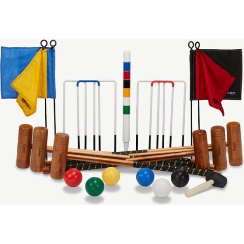 Engelse Tuin Croquet Set - Hout - Voor 6 personen - Geen Tas