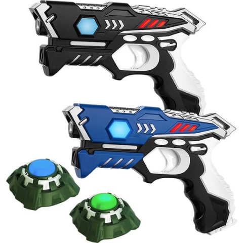 KidsTag Lasergame set: 2 Laserguns + 2 Targets. Lasergame set voor twee spelers